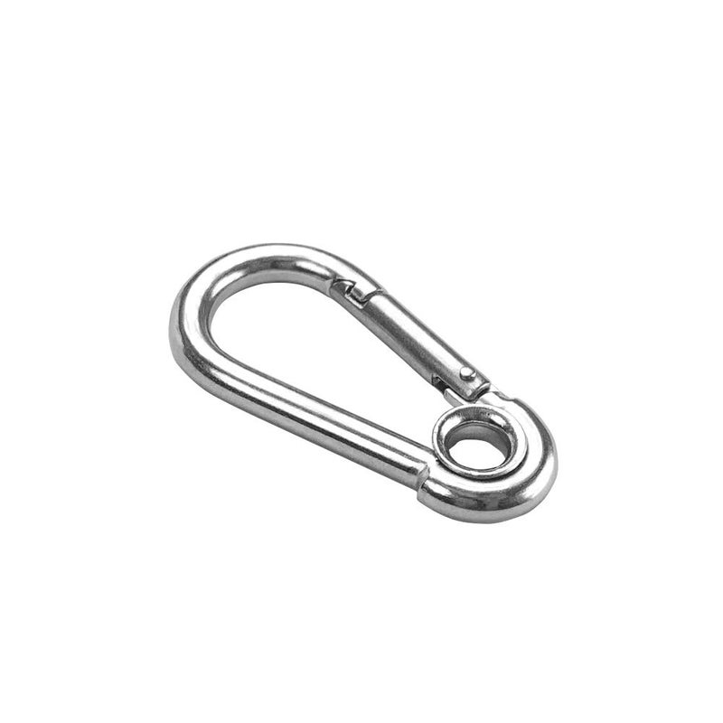 XIND ELE. 5pcs 1/4'' Stainless Steel Carabiner Clip Spring Snap Hook Link with Eyelet, 250lb Load, 2-3/8 Inch Length - Image 4